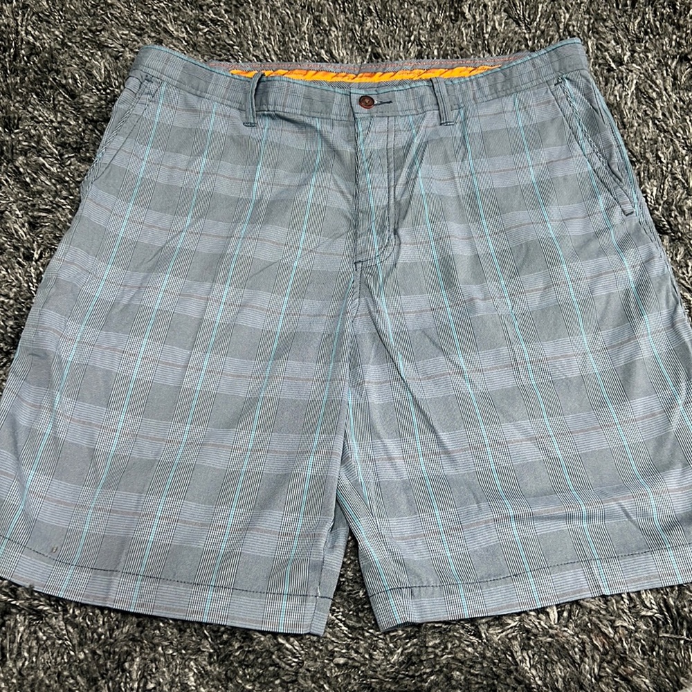 TOMMY BAHAMA Men's Blue/Grey plaid shorts W 35